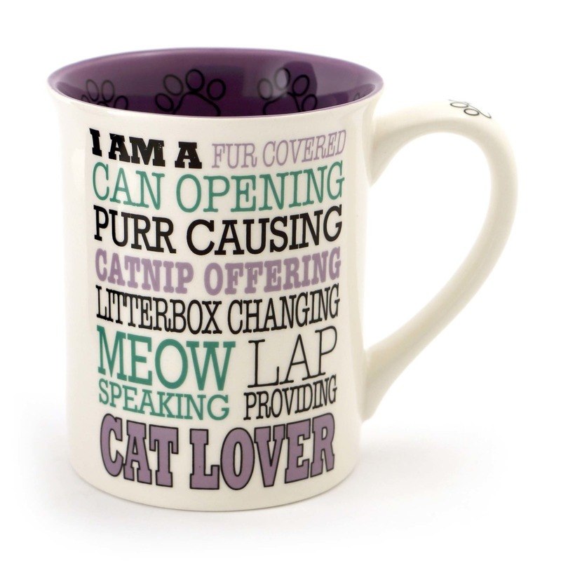 Cat Lover Typography Mug