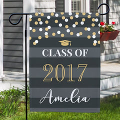 Personalized Graduation Garden Flag - One Sided