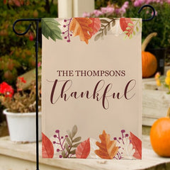 Personalized Thankful Garden Flag