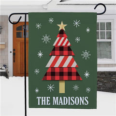 Personalized Christmas Tree Garden Flag