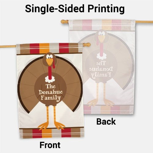 Personalized Turkey Welcome House Flag