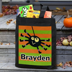 Halloween Spider Black Tote Bag