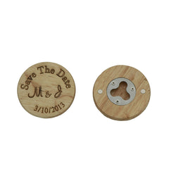 Save the Date Wooden Magnet Bottle Opener