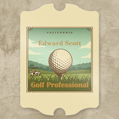 Golf Professional Personalized Pub Sign