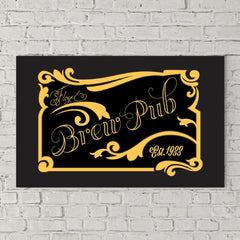 Savvy Custom Gifts Personalized Brew Pub Canvas