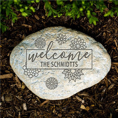 Engraved Welcome Garden Stone- Small