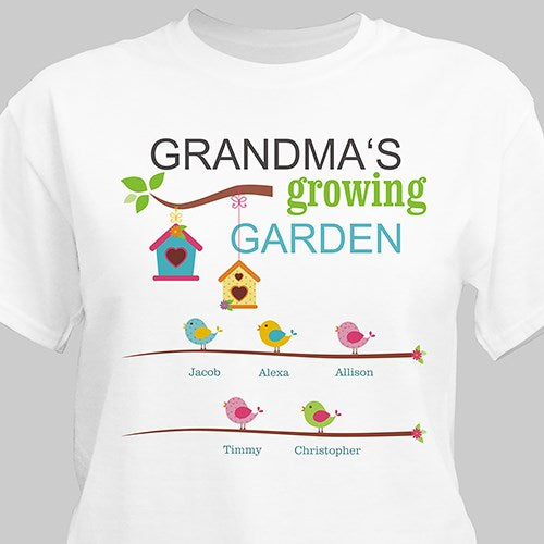 Personalized Spring Garden T-shirt for Her (XL)