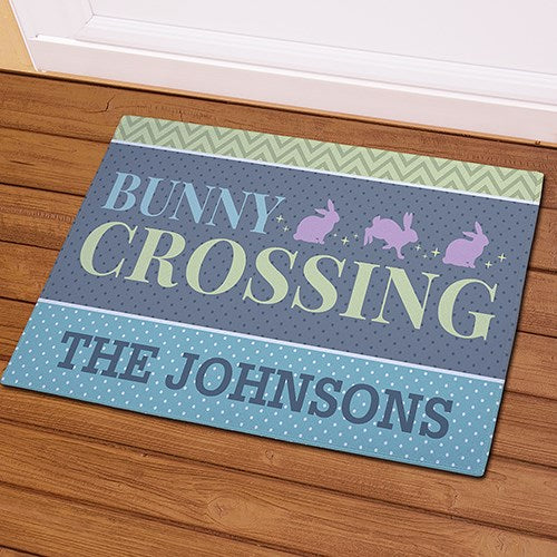 Personalized Bunny Crossing Doormat  24''x 36''
