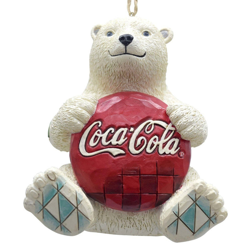 Polar Bear with Coke Ornament