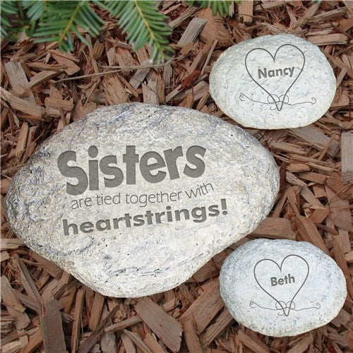 Engraved Sisters Garden Stone - Small