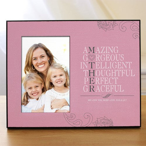 Mother Printed Frame - Pink