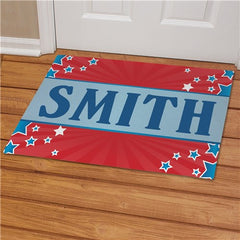 Personalized July 4th Welcome Doormat