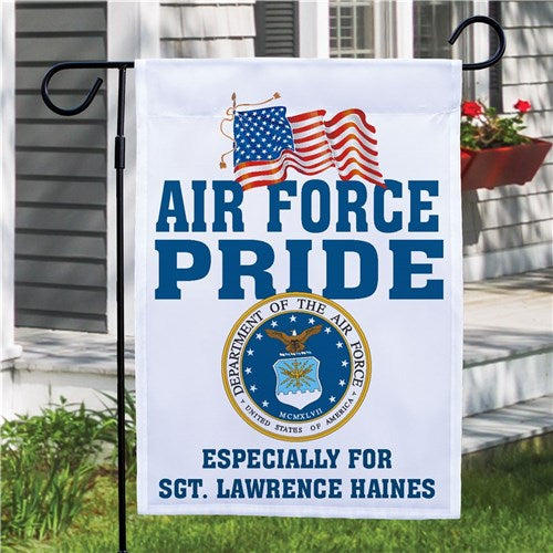 Military Pride Personalized Garden Flag