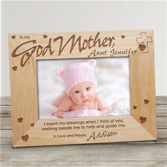 Godmother Personalized Wood Frame - 4