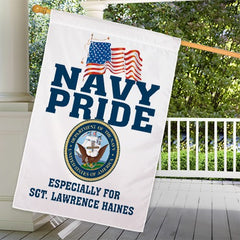 Personalized Military Pride House Flag