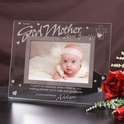 Godparent Glass Personalized Picture Frame - 5" x 7"
