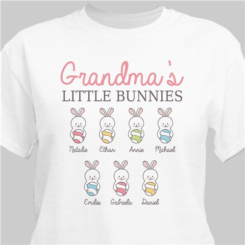 Personalized Grandma's Little Bunnies T-Shirt (L)