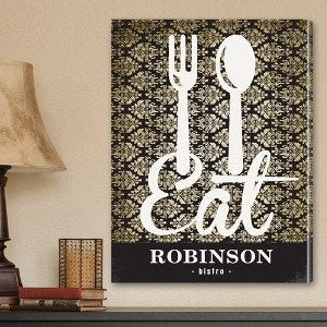 Personalized Bistro Sign Canvas Print