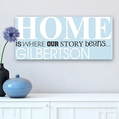 Where Our Story Begins Personalized Canvas Print