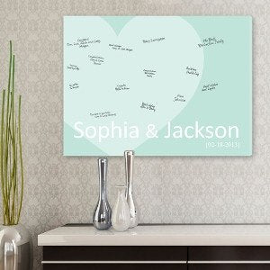 Signature Heart Personalized Canvas