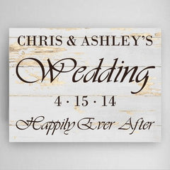 Our Wedding Personalized Canvas Reception Sign