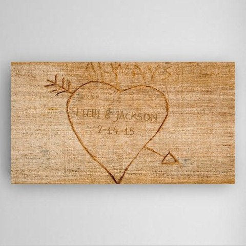 Personalized Cupid's Arrow Canvas Sign