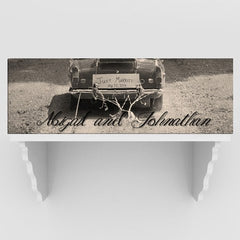 Personalized Just Married Canvas Sign