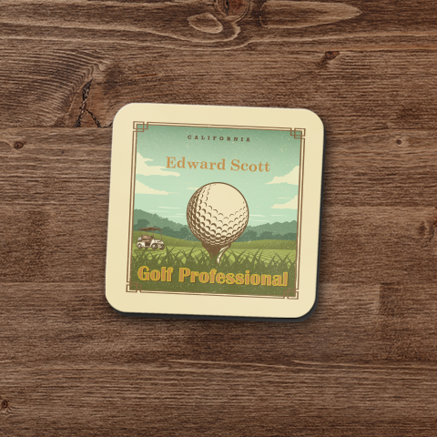 Golfer's Guide Personalized Coaster Set