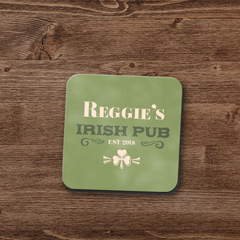 Established Irish Pub Personalized Coaster Set