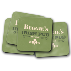 Established Irish Pub Personalized Coaster Set