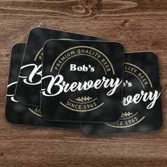 Basement Brewery Personalized Coaster Set