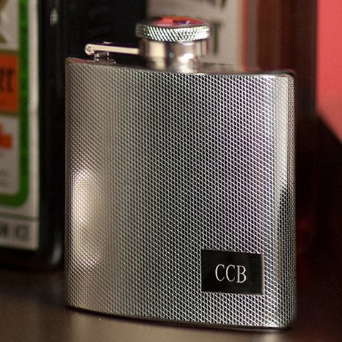 Personalized Textured Stainless Steel Flask
