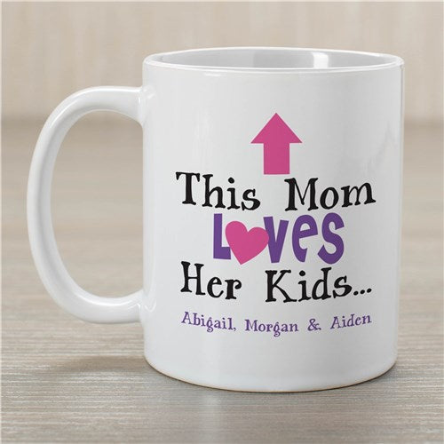 This Mom Loves Her Kids Personalized Mug