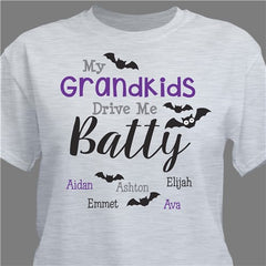Personalized My Grandkids Drive Me Batty T-Shirt