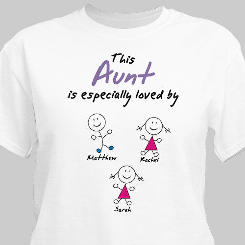 Especially Loved By Personalized Aunt T-shirt