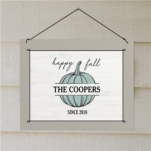 Personalized Happy Fall Wall Sign