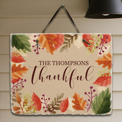 Personalized Thankful Slate Plaque