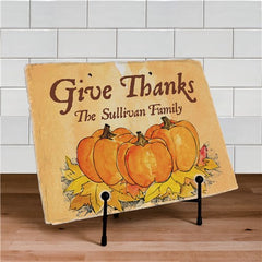 Give Thanks Personalized Slate Plaque
