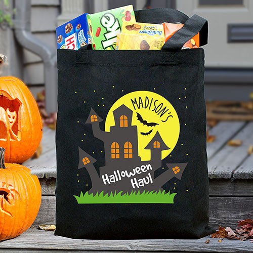 Personalized Halloween Haul Tote Bag