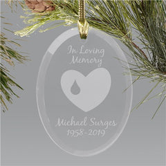 Personalized Memorial Ornament | Glass