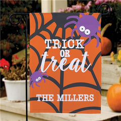 Personalized Trick Or Treat Garden Flag