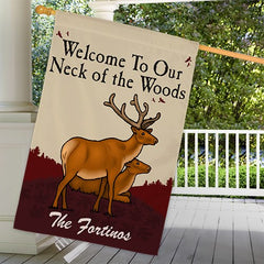 Personalized Neck of the Woods House Flag