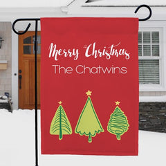 Christmas Tree Personalized Garden Flag