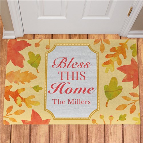 Personalized Bless This Home Welcome Mat