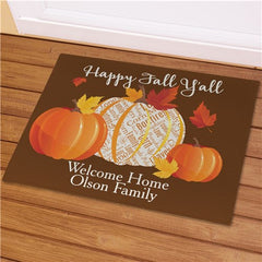 Personalized Happy Fall Yall Doormat