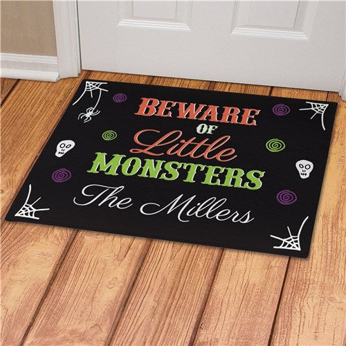 Personalized Beware of Little Monsters Doormat