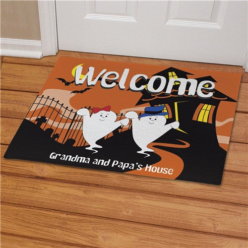 Halloween Ghost Family Welcome Doormat