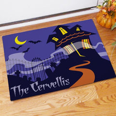 Personalized Haunted House Welcome Doormat