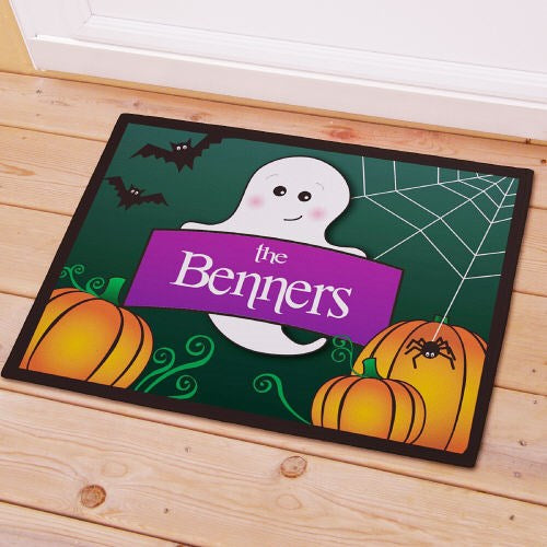 Personalized Halloween Ghost Welcome Doormat