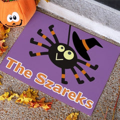 Personalized Halloween Spider Doormat